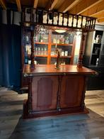 Prachtige antiek bruine bar luifelbar café kroeg  meesing, Huis en Inrichting, Barren, Ophalen of Verzenden, Zo goed als nieuw