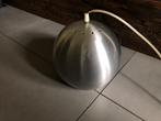 Metalen hanglamp – bolvorm, geborsteld aluminium, Ophalen, Gebruikt, Metaal, Minder dan 50 cm