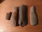 4 stuks slijpsteen, Prehistorische oorsprong., Verzamelen, Mineralen en Fossielen, Ophalen of Verzenden, Fossiel
