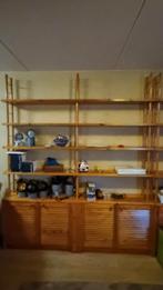 Open boekenkasten met onder dichte kasten, Ophalen, 100 tot 150 cm, 200 cm of meer, Grenenhout