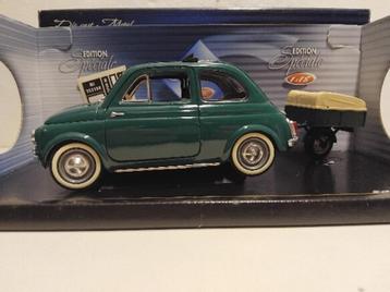 Fiat 500 met aanhanger Holiday groen Solido 1:16 - 1:18 KRD beschikbaar voor biedingen