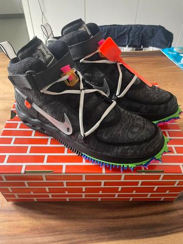 Nike x Offwhite Airforce 1 Mid-SP Zwart/Noir Schoenmaat 46 beschikbaar voor biedingen