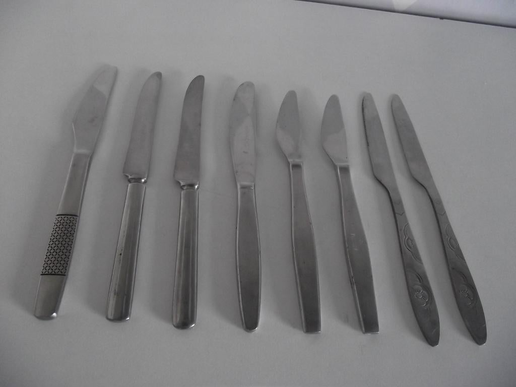 9 vintage klein dessert mesje 16-17cm div. merken ook KLM ps, Antiek en Kunst, Antiek | Bestek, Ophalen of Verzenden