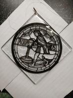 Glazen wandhanger/ waterman/boogschutter, Antiek en Kunst, Antiek | Wandborden en Tegels, Ophalen of Verzenden