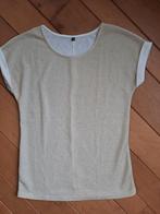 T- shirt korte mouw ecru goud maat M, Kleding | Dames, T-shirts, Maat 38/40 (M), Beige, Ophalen of Verzenden, Zo goed als nieuw