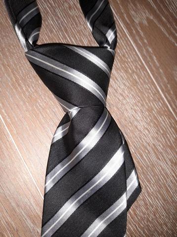 Bijna gratis Liv Heren stropdas, zwart,grijs, wit Gala tip
