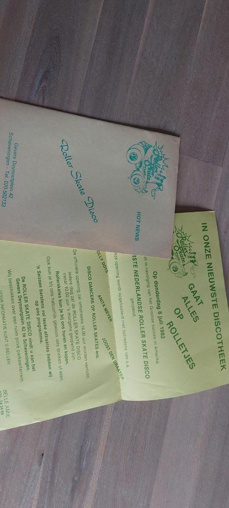 Roller Skate Disco Scheveningen, folder en openingsflyer, Boeken, Geschiedenis | Stad en Regio, Zo goed als nieuw, 20e eeuw of later