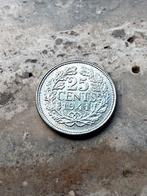 25 cent 1941 Wilhelmina , zeer mooie kwaliteit, Zilver, 25 cent, Ophalen of Verzenden, Koningin Wilhelmina
