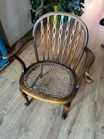 Vintage Houten Stoel met Rotan Zitting, Ophalen