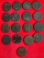 Grote verzameling halve centen, centen en 2,5 cent Willem 3, Ophalen, Koning Willem III, 1 cent, Setje