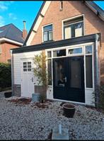 Hardhouten kozijn pui hardhouten tuindeuren dubbel glas, Ophalen of Verzenden, Gebruikt