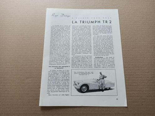 Test (uit oud tijdschrift) Triumph TR2 (1956), Verzamelen, Automerken, Motoren en Formule 1, Verzenden