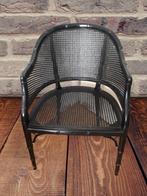 design Zwarte Rotan Stoel, Huis en Inrichting, Stoelen, Ophalen of Verzenden, Gebruikt, Zwart, Eén