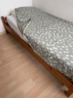 Stevig grenen 1-persoonsbed – ideaal als logeerbed, Ophalen, 90 cm, Eenpersoons, Wit