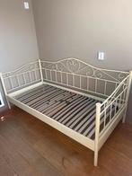 Bed, Huis en Inrichting, Gebruikt, 90 cm, Eenpersoons, Beige