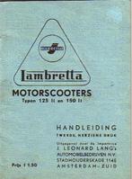 Lambretta 125 li en 150 li handleiding scooter (5342z), Verzenden, Overige merken