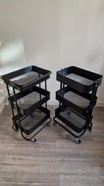 Twee keukentrolleys - IKEA Råskog & Kwantum Ed, Ophalen, Zo goed als nieuw