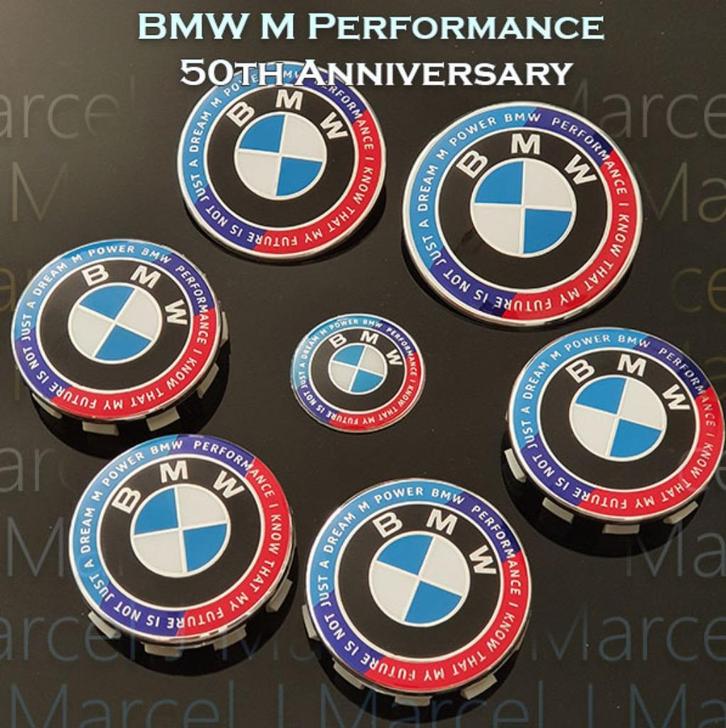 BMW M Performance 50th Embleem Set F20 F22 F30 F31 F32 F34, Auto diversen, Tuning en Styling, Ophalen of Verzenden