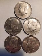 5 Zilveren halve dollars 1965 tm 1969 Kennedy, Postzegels en Munten, Munten | Amerika, Ophalen of Verzenden, Noord-Amerika, Setje