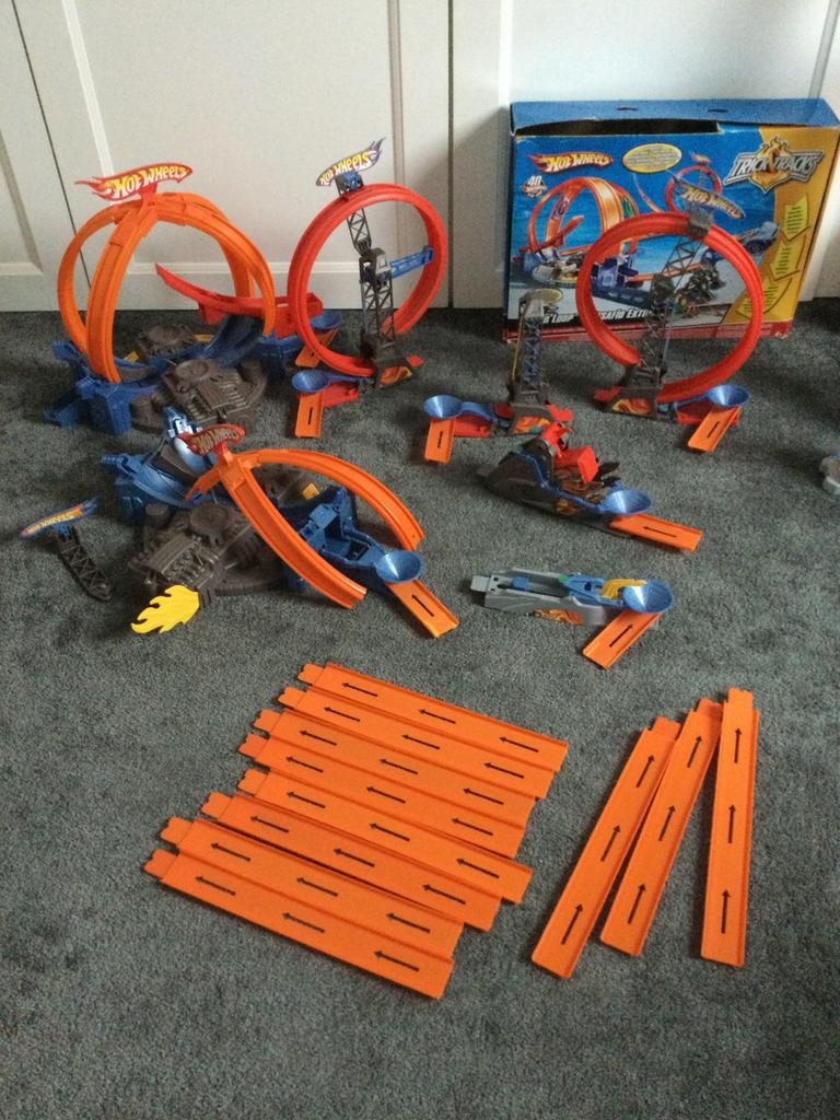 Hot Wheels Racebaan met Loopings - Power Loop, Racebaan, Ophalen of Verzenden, Zo goed als nieuw, Hot Wheels