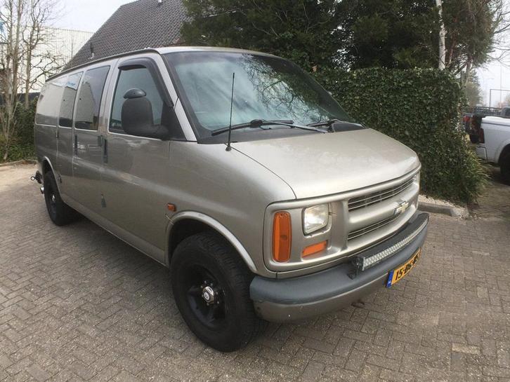 Chevrolet Chevy van 6.5 Dubbel cabine, trekhaak, NAP, Auto's, Chevrolet, Bedrijf, Chevy Van, ABS, Airconditioning, Centrale vergrendeling