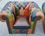 2x NIEUWE Chesterfield multicolor patchwork fauteuil, ., Chesterfield, Nieuw, Ophalen of Verzenden