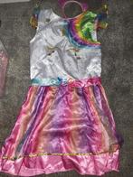 Regenboogjurk met haarband, Kindermaat 122 t/m 140, Ophalen of Verzenden, Zo goed als nieuw, Materiaal