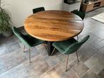 Ronde eettafel, Ophalen, 100 tot 150 cm, Rond, Zo goed als nieuw