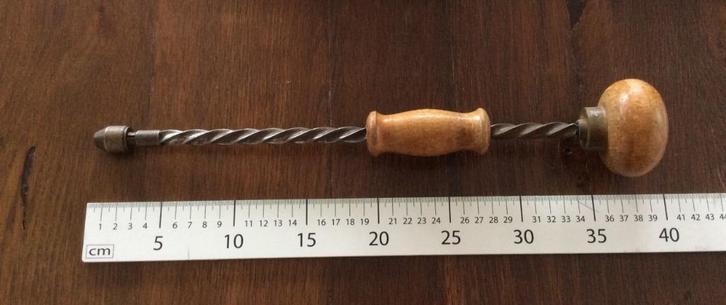 Antieke Zware DRGM Hand Dril Boor Hout/Metaal  Nr.166 jdu, Antiek en Kunst, Antiek | Gereedschap en Instrumenten, Ophalen of Verzenden