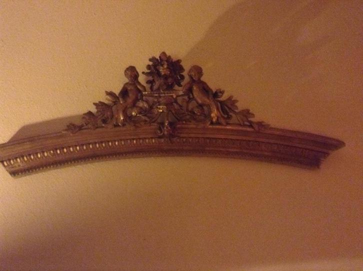 2 bladgouden ornamenten, Antiek en Kunst, Antiek | Woonaccessoires, Ophalen of Verzenden