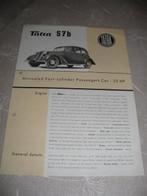 191 Tatra 57 b brochure, Ophalen of Verzenden, Gelezen, Overige merken