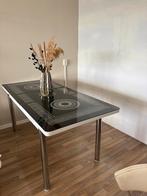 Eettafel met patroon, Huis en Inrichting, Tafels | Eettafels, Ophalen, 50 tot 100 cm, Zo goed als nieuw, Vijf personen of meer