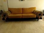 Dutch Design bank Casablanca, Dandelion geel,bruin onderstel, Huis en Inrichting, Ophalen, Driepersoons, 75 tot 100 cm, Zo goed als nieuw