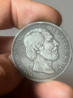 2,5 gulden knaak zilver Willem 3 koning, Postzegels en Munten, Ophalen of Verzenden