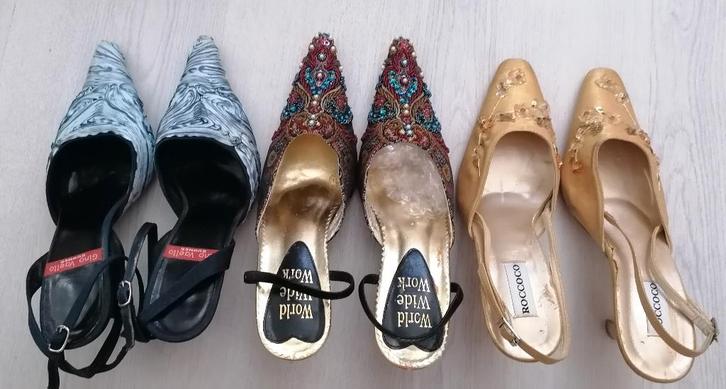 Vintage damesschoenen maat 39, textiel VANAF € 25,00, Kleding | Dames, Schoenen, Zo goed als nieuw, Schoenen met hoge hakken, Overige kleuren