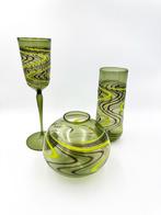Set Van 3 X Lauscha Vazen Kogeldraad Glas, Huis en Inrichting, Woonaccessoires | Vazen, Overige kleuren, Ophalen of Verzenden