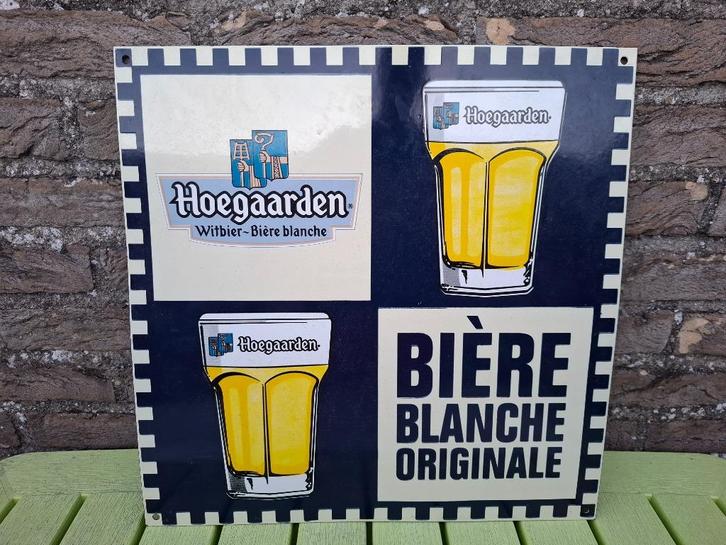 Emaillebord Hoegaarden, Verzamelen, Biermerken, Nieuw, Reclamebord, Plaat of Schild, Overige merken, Ophalen of Verzenden