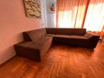 Aanbieding: Bruine stoffen hoekbank - comfortabel en ruim,, Ophalen, 250 tot 300 cm, Gebruikt, Hoekbank