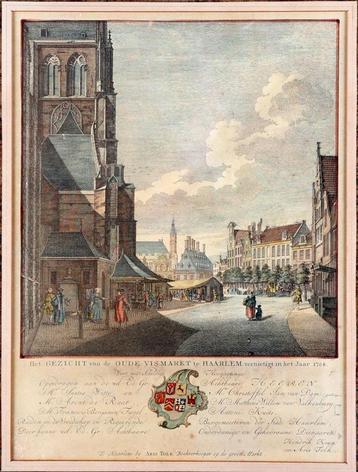Caspar Philips Jacobsz (1732-1789) - Oude Vismarkt Haarlem beschikbaar voor biedingen