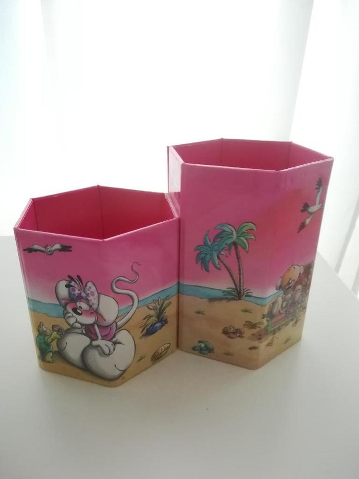 Diddl pennenbak met opbergdoosje, Verzamelen, Diddl, Zo goed als nieuw, Overige typen, Diddl, Ophalen of Verzenden