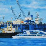 Schilderij Rotterdam Haven, Ophalen