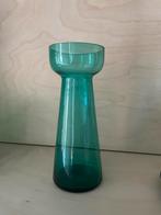 Glazen vaas, Blauw, Ophalen of Verzenden, Minder dan 50 cm, Glas