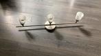 Plafondlamp 3 spots, Ophalen, Gebruikt, Metaal of Aluminium, Plafondspot of Wandspot