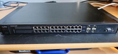 ZyXEL GS1910-24HP 24-port GbE L2 PoE+ Switch (RJ-45 / SFP), Computers en Software, Netwerk switches, Gebruikt, Ophalen of Verzenden