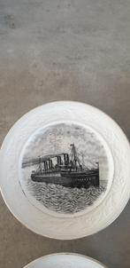 4 bordjes Petrus Regout 17,5 cm Navires, Antiek en Kunst, Ophalen of Verzenden