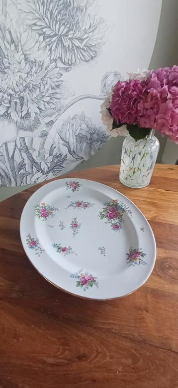 Limoges Frans serveerbrood bloemen patroon vintage  beschikbaar voor biedingen