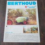 Brochure Berthoud Vector 1000 Boomgaardspuit, Ophalen of Verzenden, Zo goed als nieuw