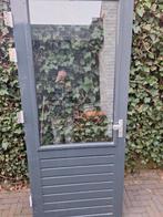 Hardhouten achterdeur, Doe-het-zelf en Verbouw, Deuren en Horren, Gebruikt, Ophalen of Verzenden, 200 tot 215 cm, Glas