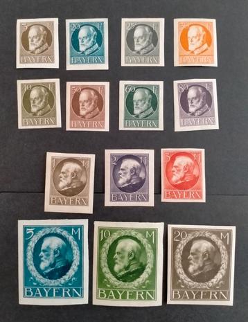BAYERN Koning Ludwig III 1920 Mi94IIB-109IIB beschikbaar voor biedingen