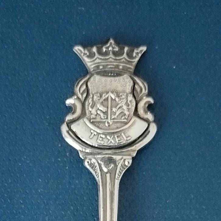 verzilverd lepeltje Texel (JO 90), Antiek en Kunst, Antiek | Bestek, Ophalen of Verzenden